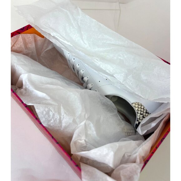 Tory Burch Howell Court White Sneakers Women Snake Printed Tennis Shoes Size 10 - Picture 9 of 9